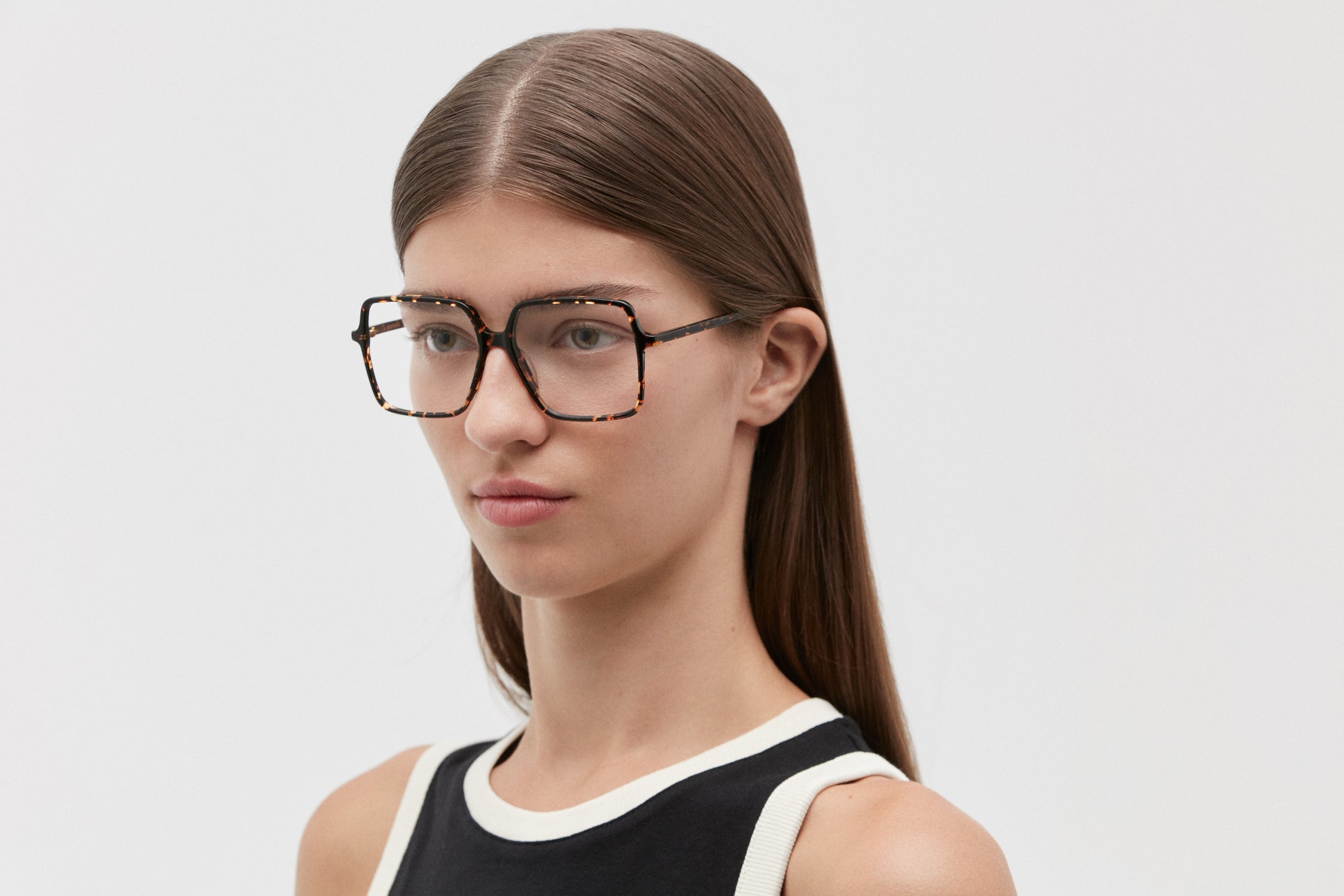 ADALIS: Cuadrada Acetato Havana optical glasses by GIGI STUDIOS 3555