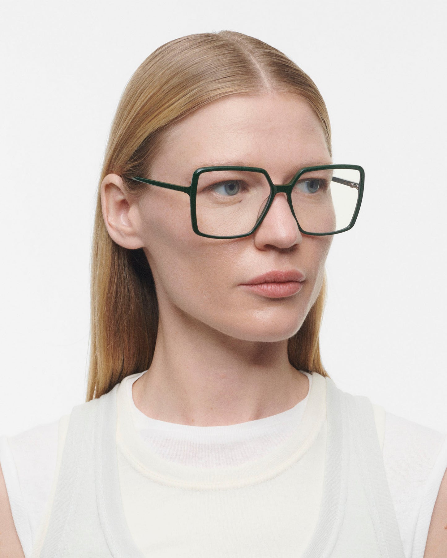 LENKA: Cuadrada Acetato Verde optical glasses by GIGI STUDIOS 135