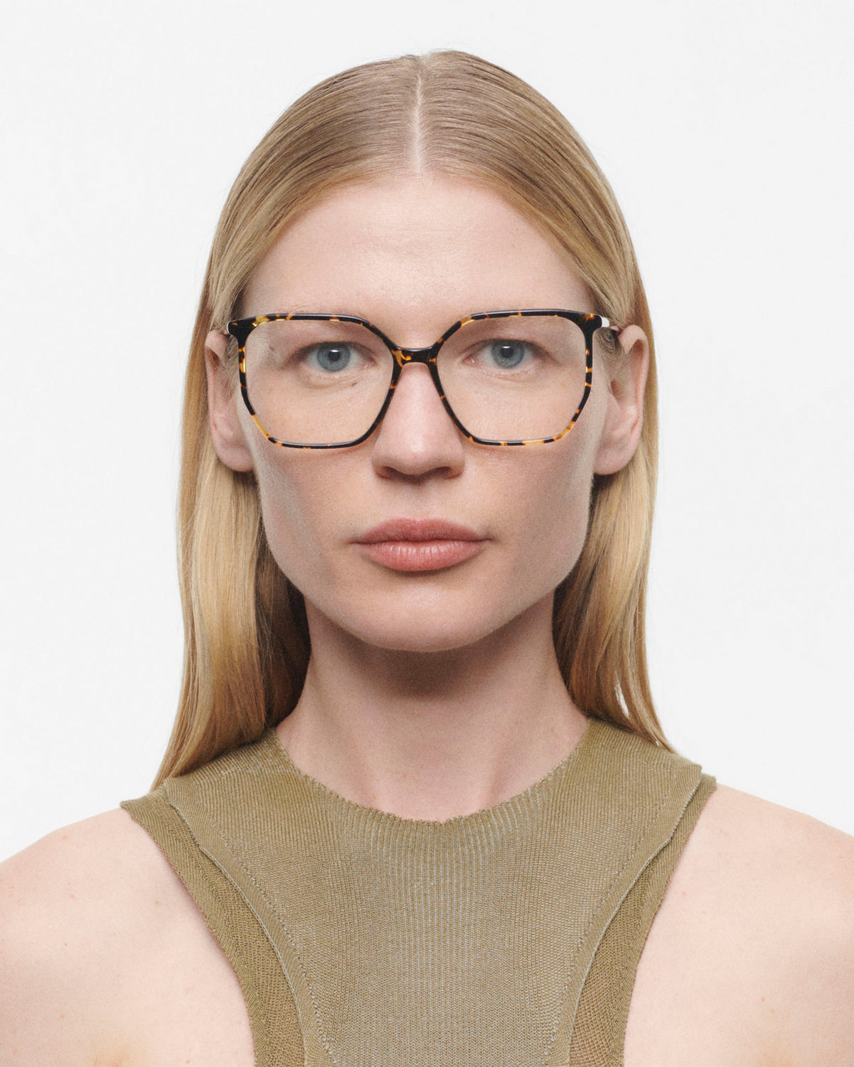 SABINE: Geométricas Acetato Havana optical glasses by GIGI STUDIOS 4107