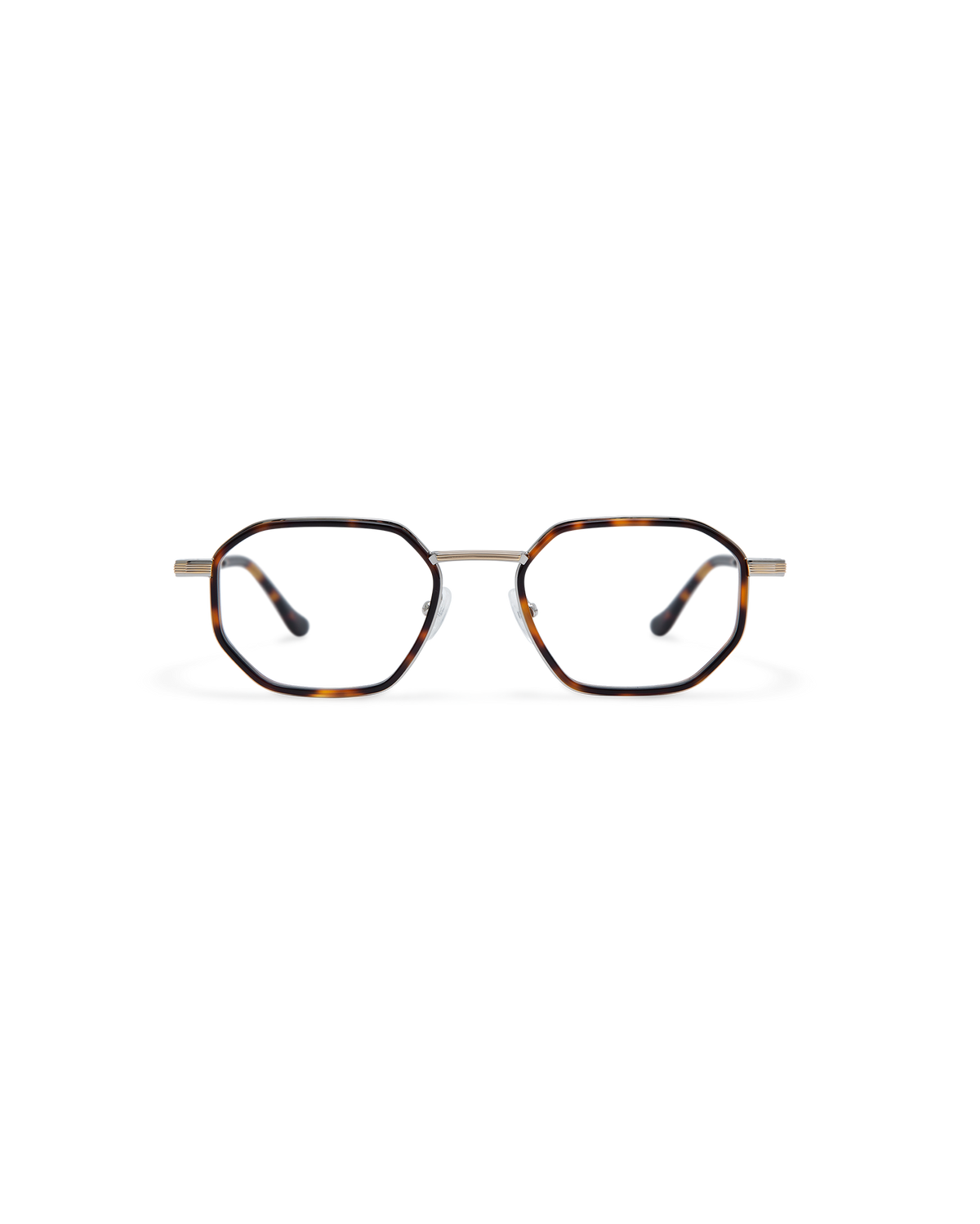 HERZOG: Geométricas Acetato-Metal Havana optical glasses by ATLANT 12249