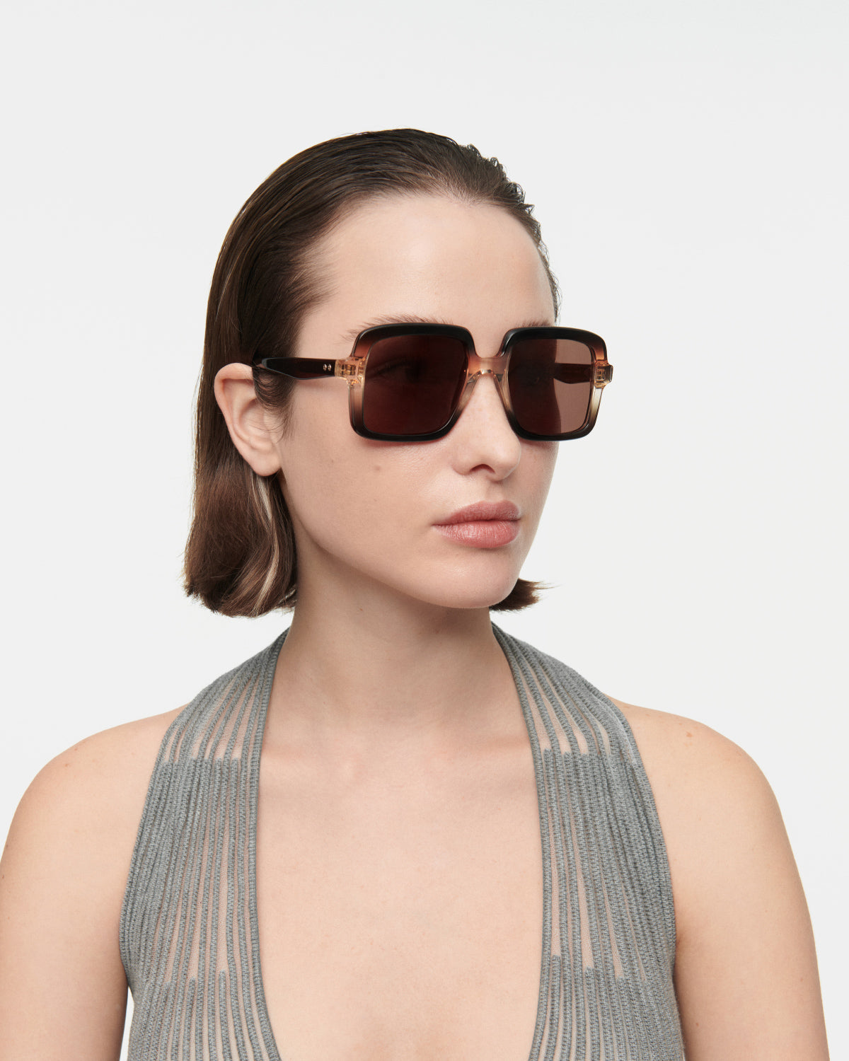 THRIVE 018: Cuadrada Acetato Orange sunglasses by GIGI STUDIOS 7674