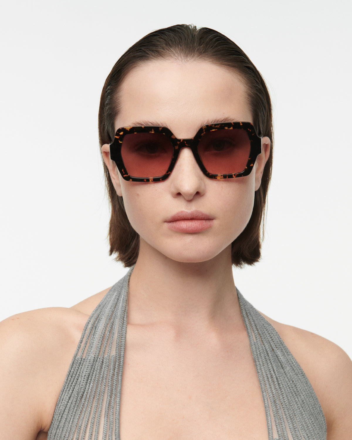 THRIVE 024: Geométricas Acetato Havana sunglasses by GIGI STUDIOS 7688