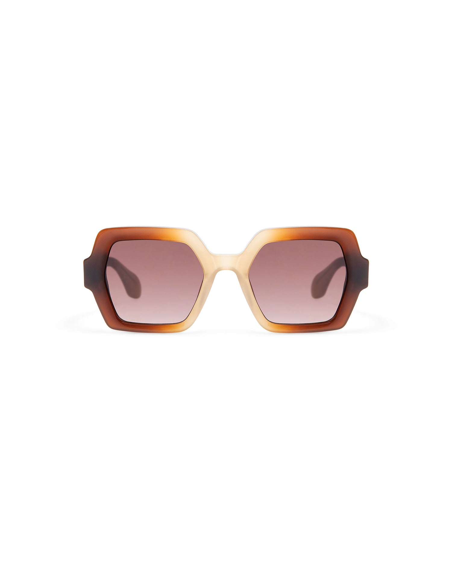 THRIVE 024: Geométricas Acetato Marrón sunglasses by GIGI STUDIOS 7385