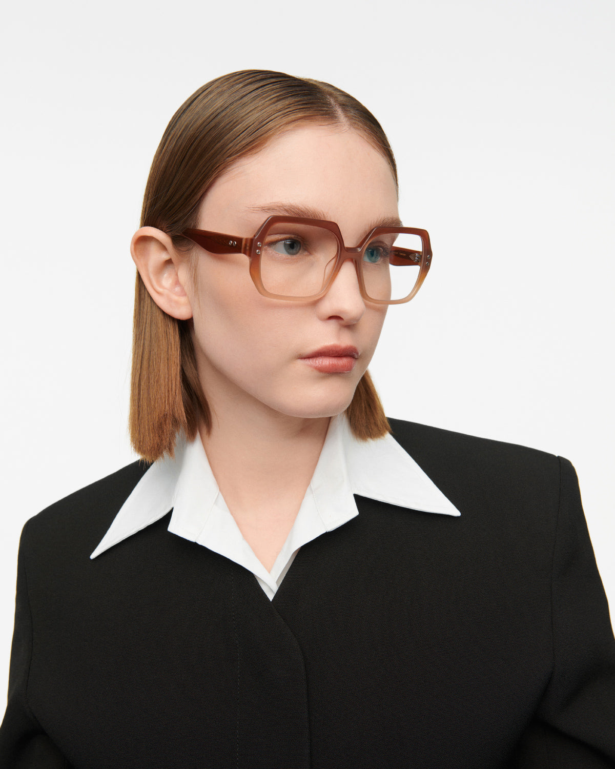 THRIVE 004: Cuadrada Acetato Marrón optical glasses by GIGI STUDIOS 7703