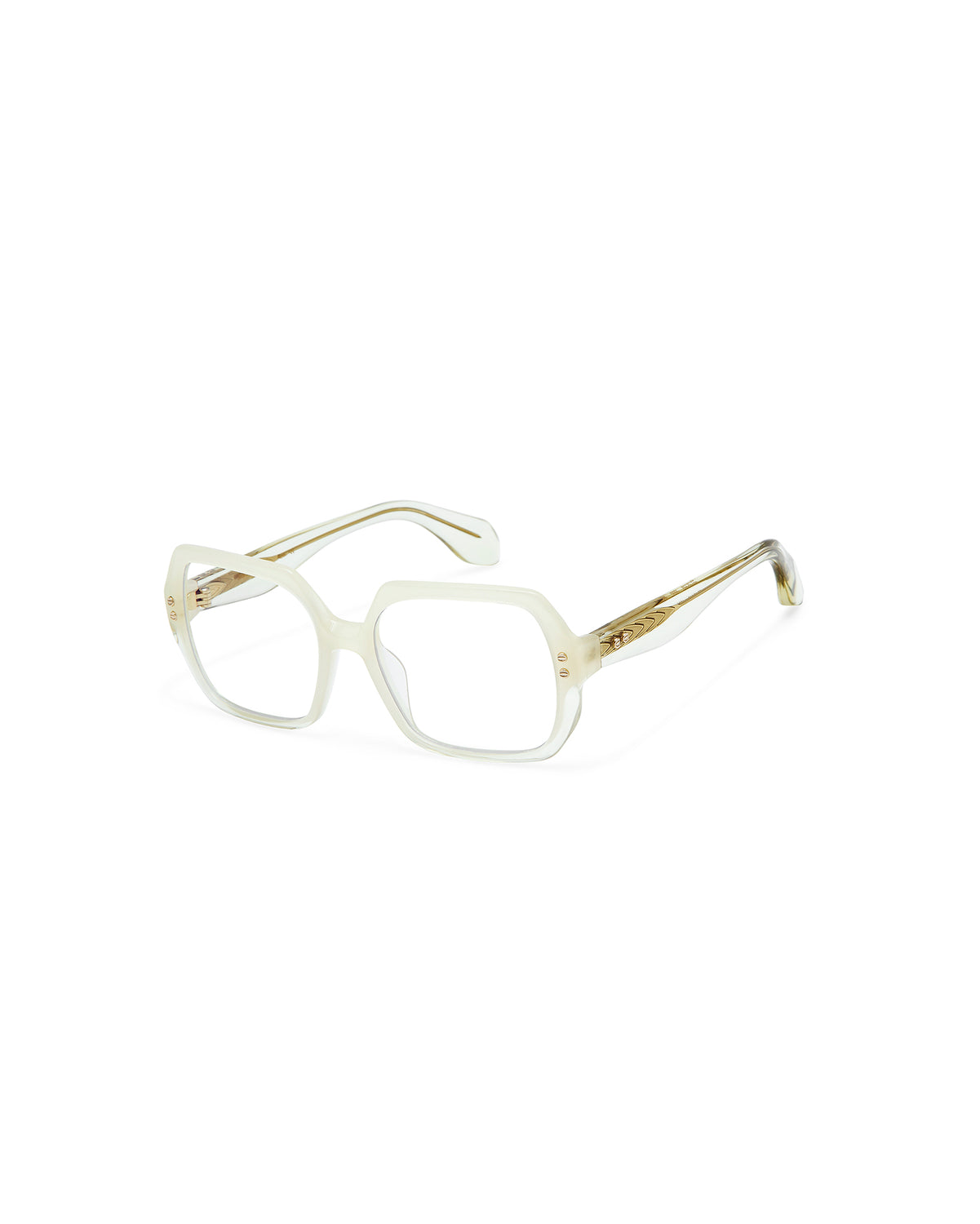 THRIVE 004: Cuadrada Acetato Blanco optical glasses by GIGI STUDIOS 7418