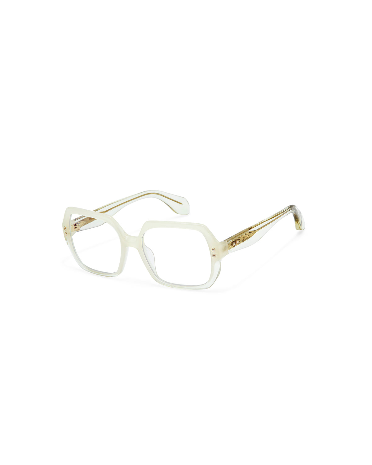 THRIVE 004: Cuadrada Acetato Blanco optical glasses by GIGI STUDIOS 7418