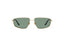 THRIVE 029: Rectangular Metal Doré sunglasses by GIGI STUDIOS 7503