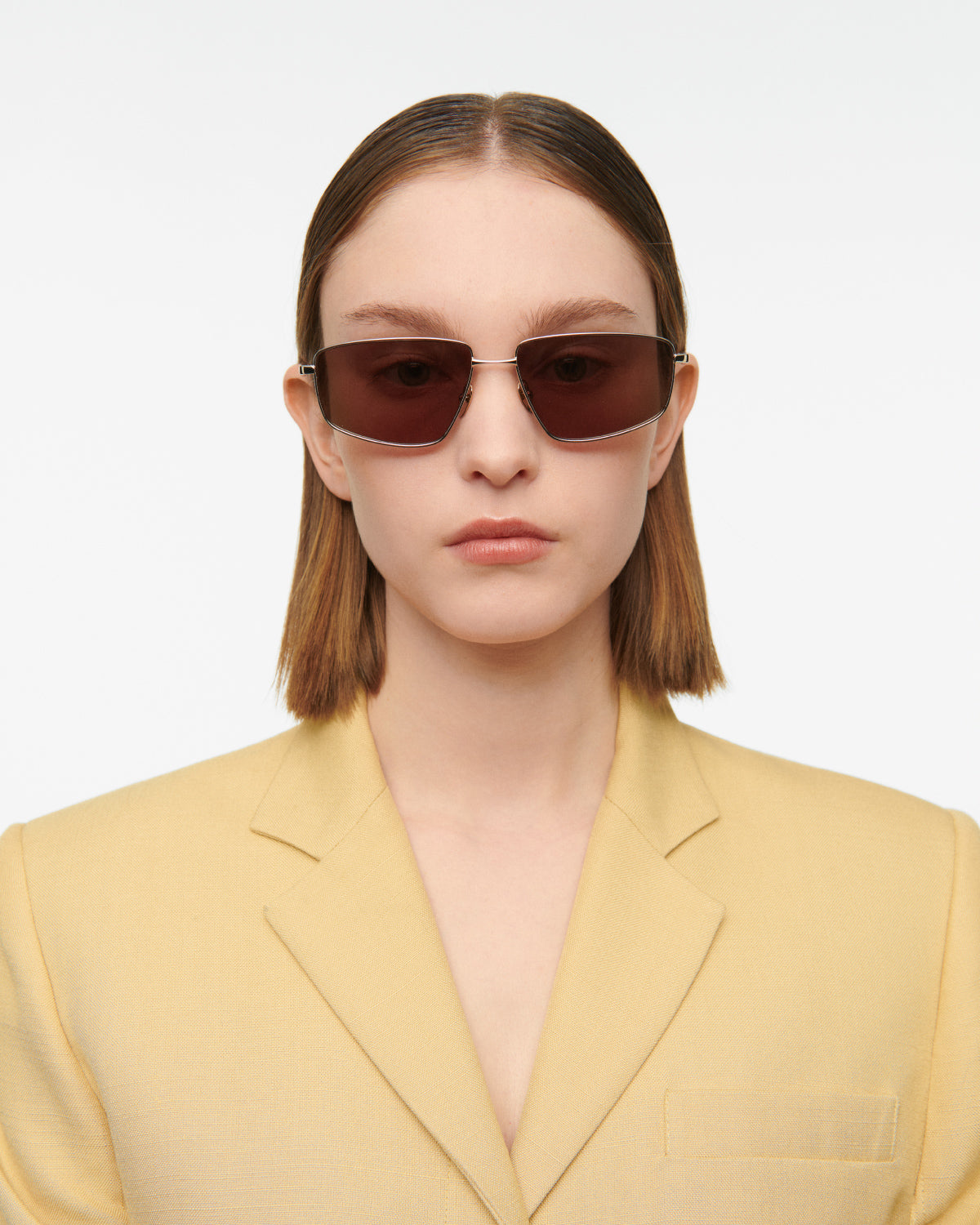 THRIVE 029: Rectangular Metal Doré sunglasses by GIGI STUDIOS 7737