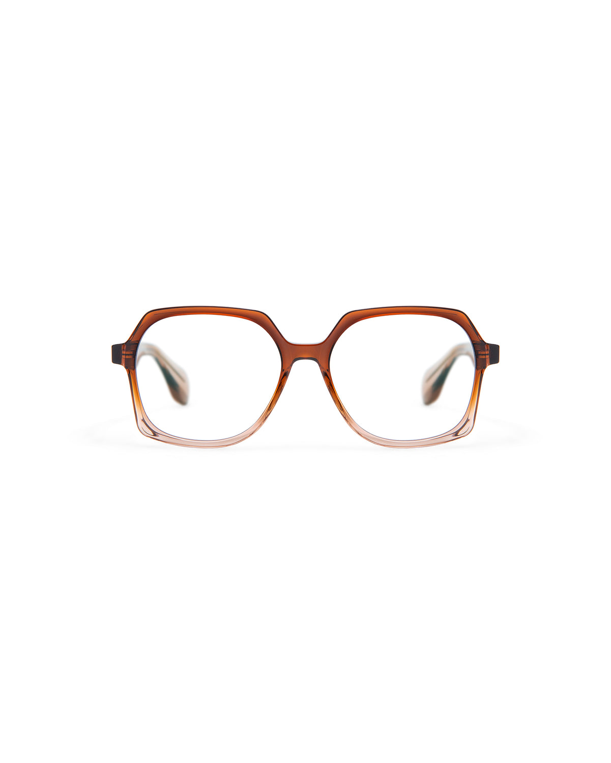 REVIVRE 41: Geométricas Acetato Marrón optical glasses by GIGI STUDIOS 8000