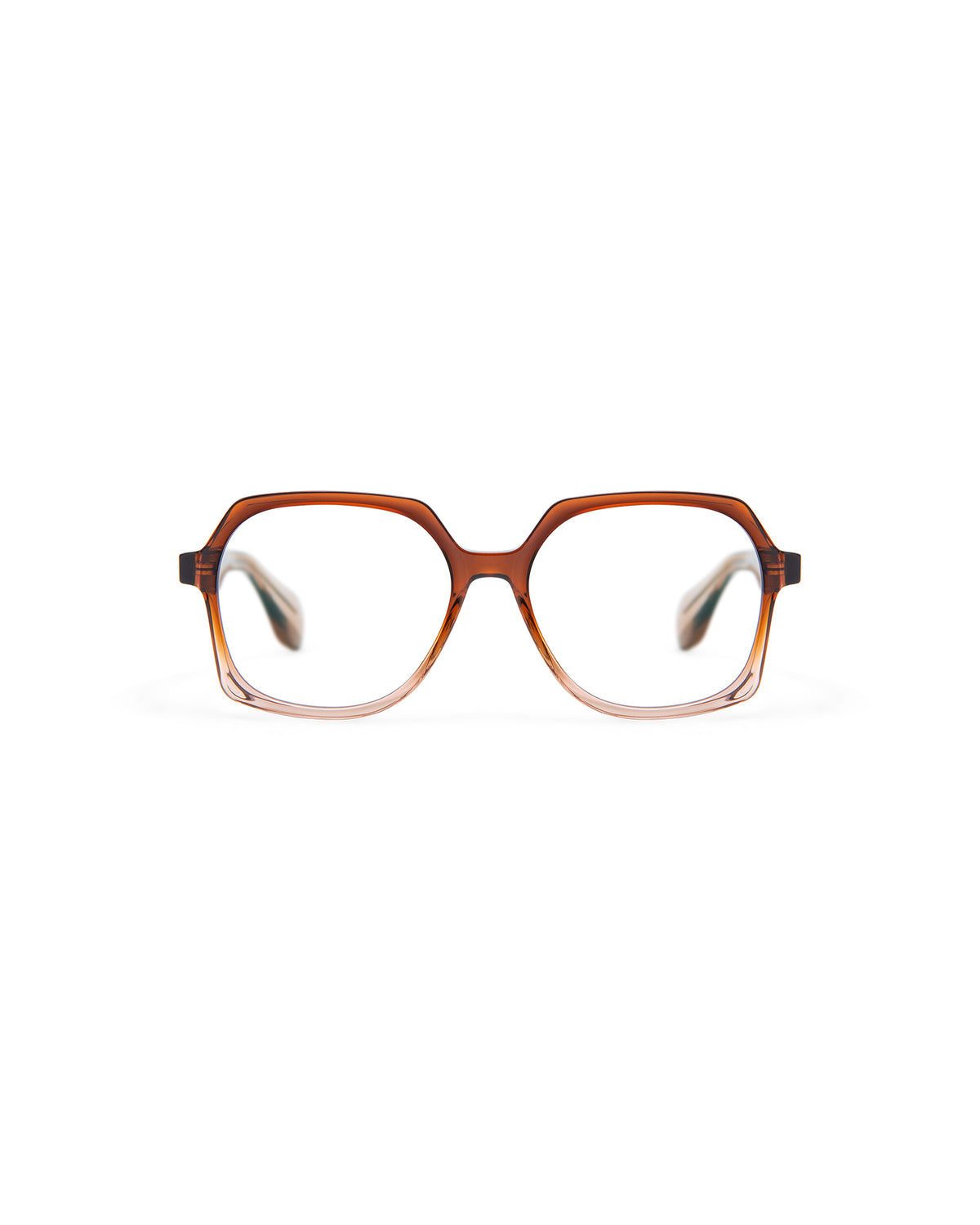REVIVRE 41: Geométricas Acetato Marrón optical glasses by GIGI STUDIOS 8000