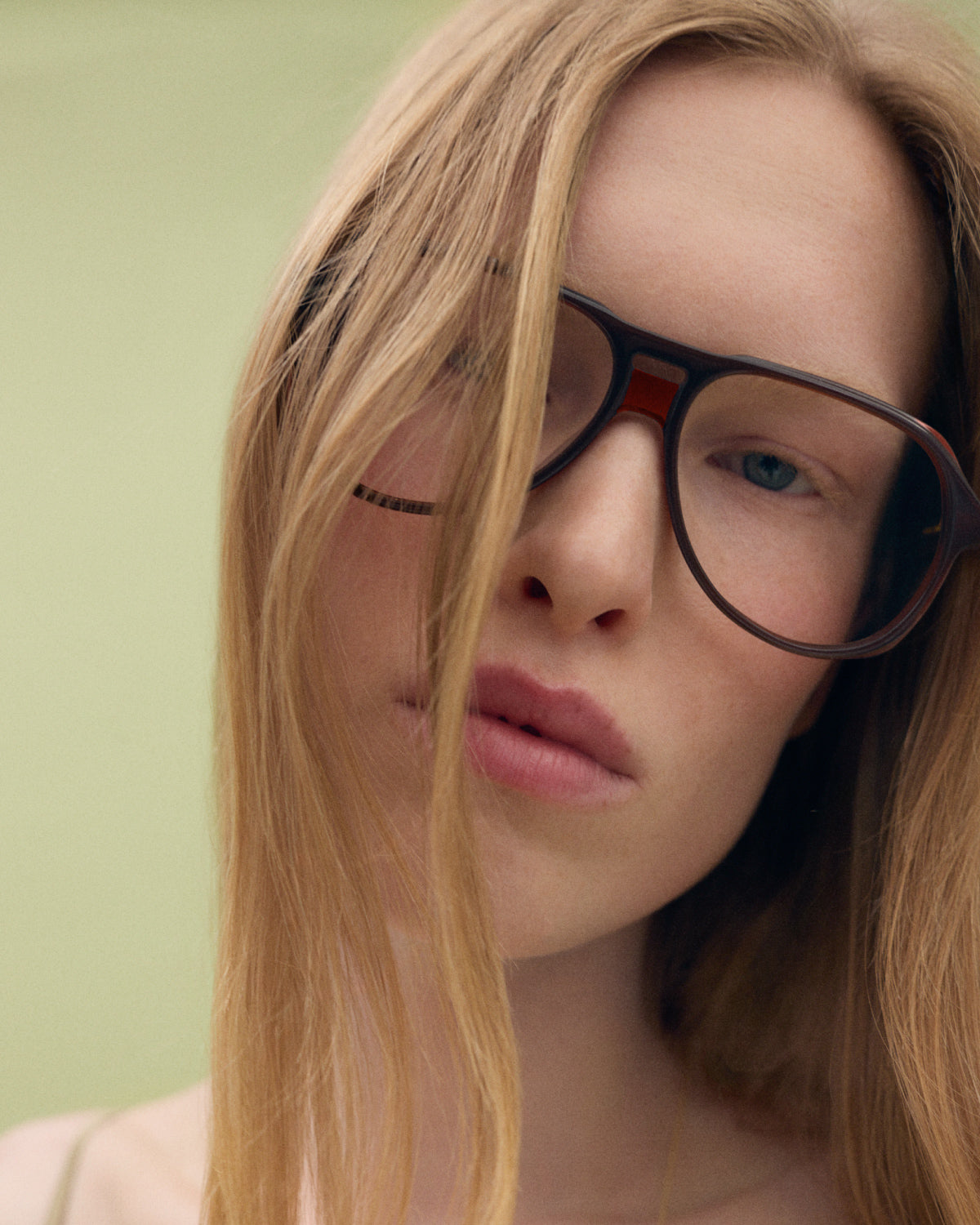 REVIVRE 43: Aviador Acetato Marrón optical glasses by GIGI STUDIOS 8008