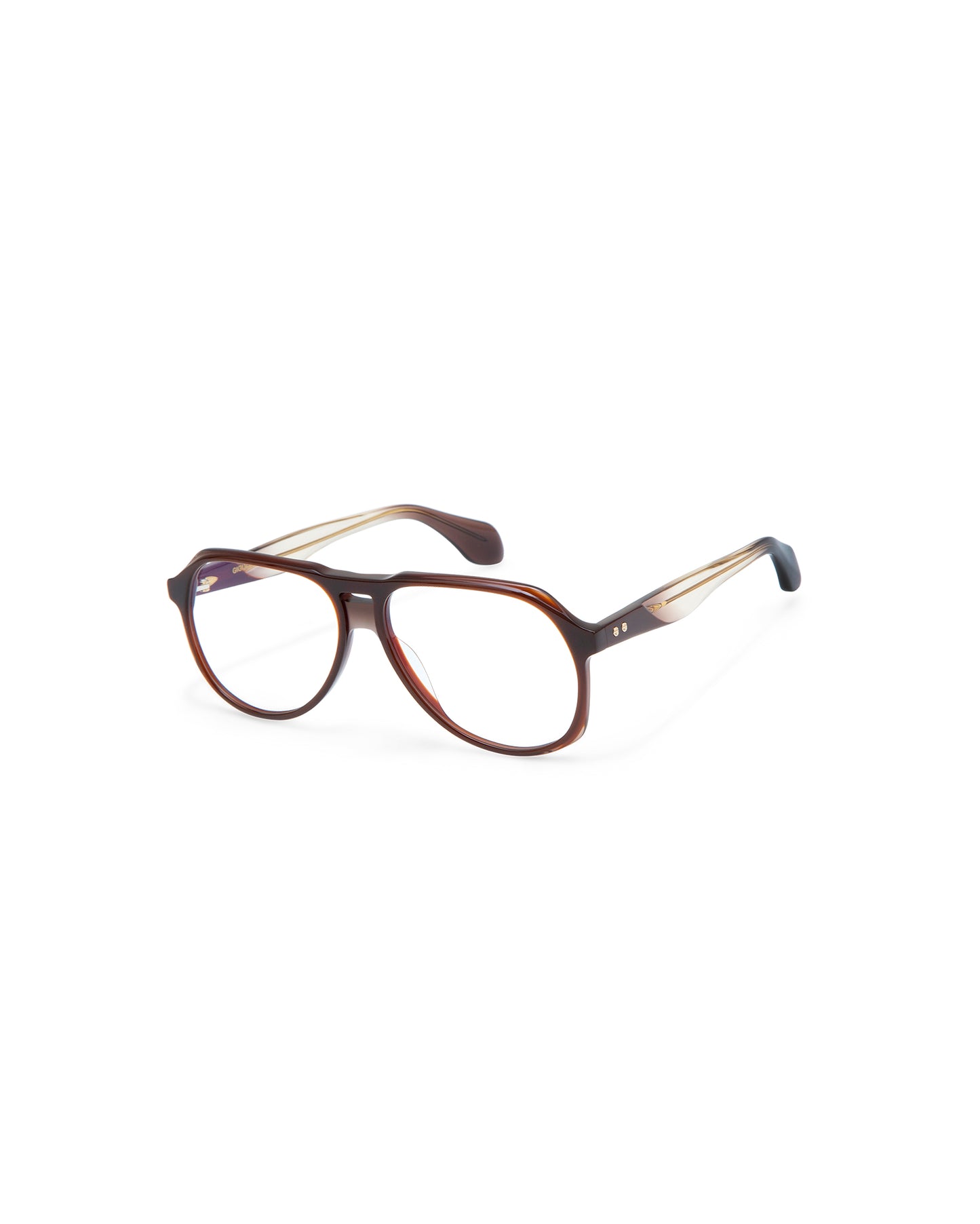 REVIVRE 43: Aviador Acetato Marrón optical glasses by GIGI STUDIOS 8084