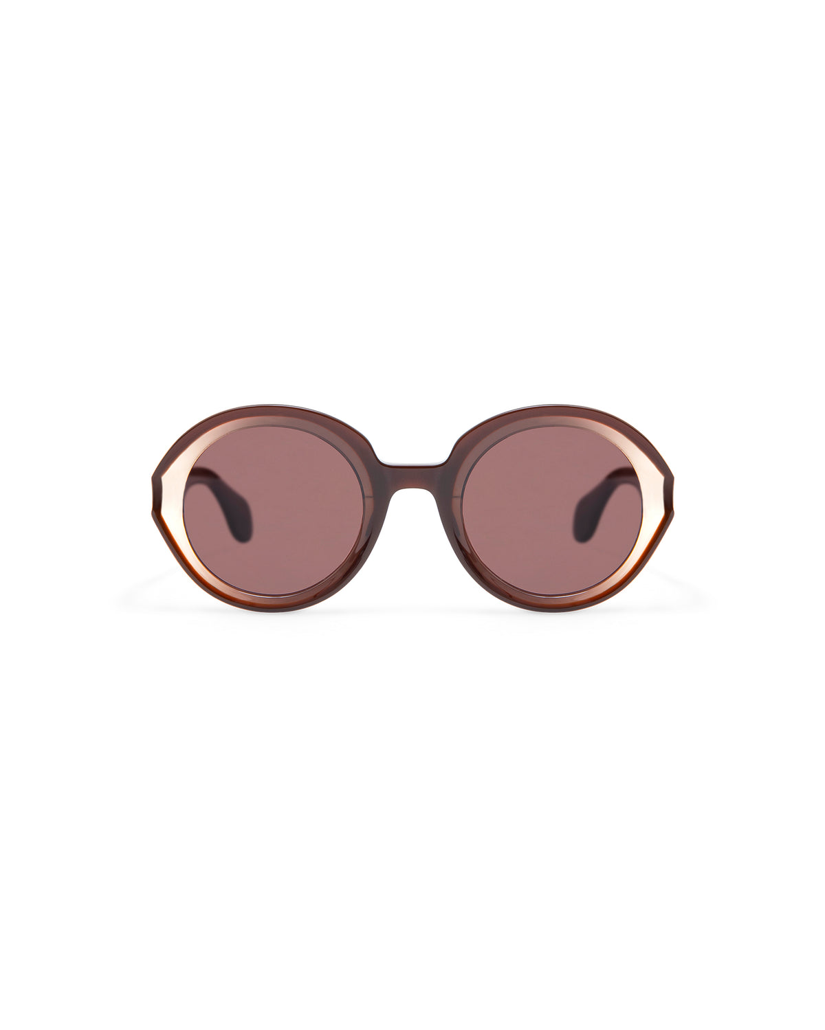 REVIVRE 46: Redondas Acetato Marrón sunglasses by GIGI STUDIOS 7924