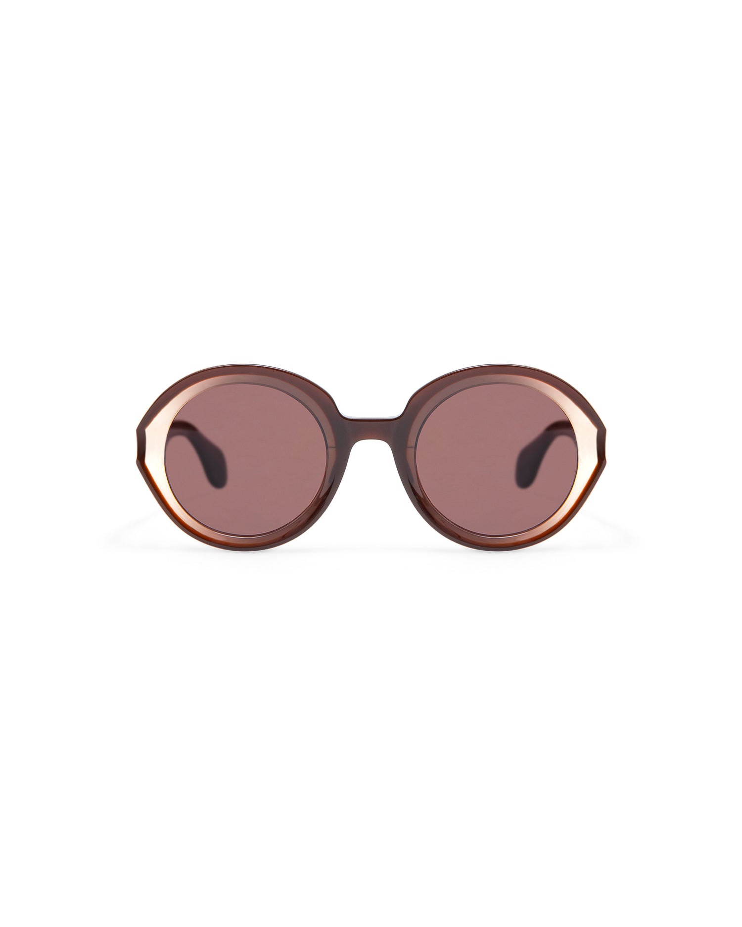 REVIVRE 46: Redondas Acetato Marrón sunglasses by GIGI STUDIOS 7924