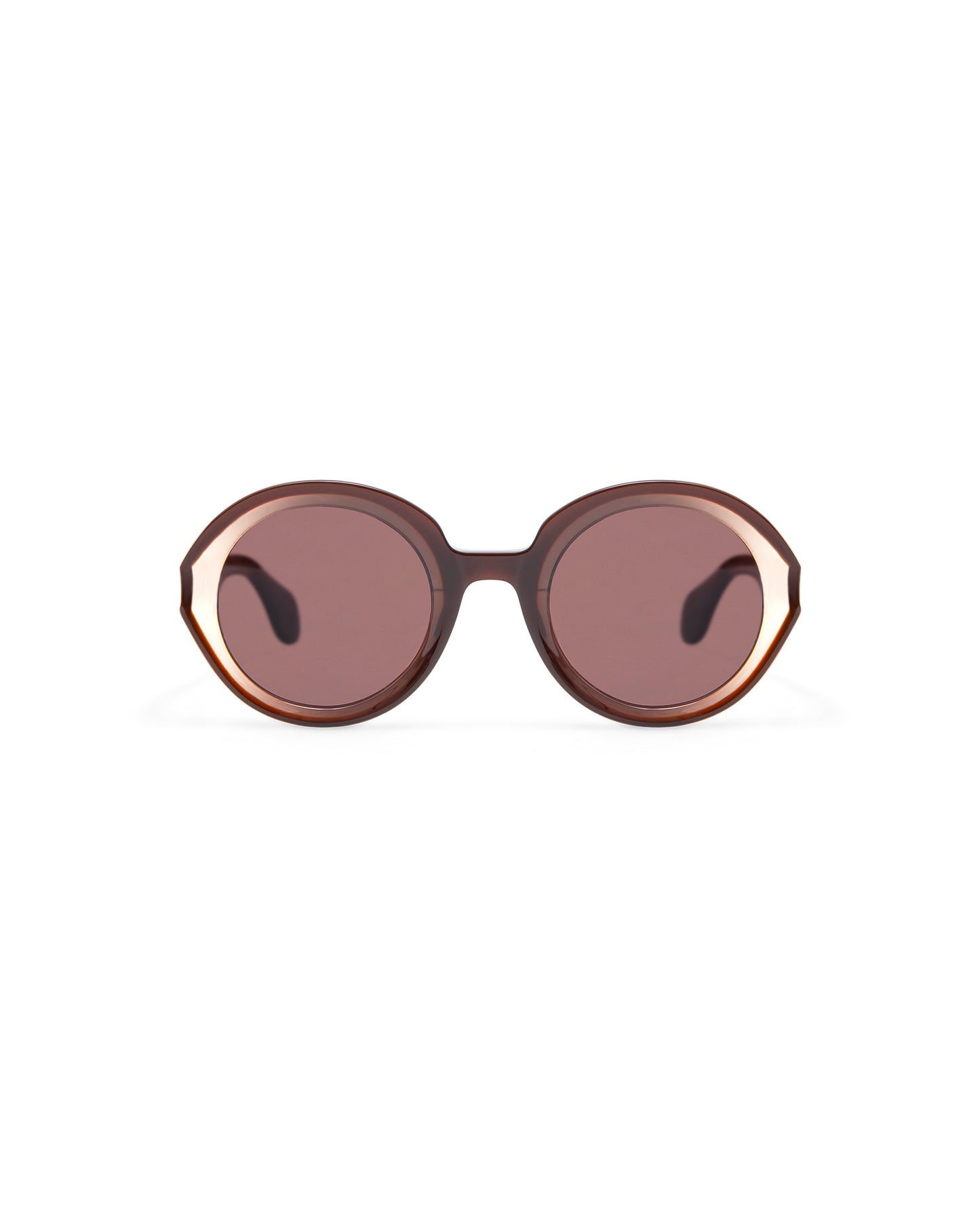 REVIVRE 46: Redondas Acetato Marrón sunglasses by GIGI STUDIOS 7924
