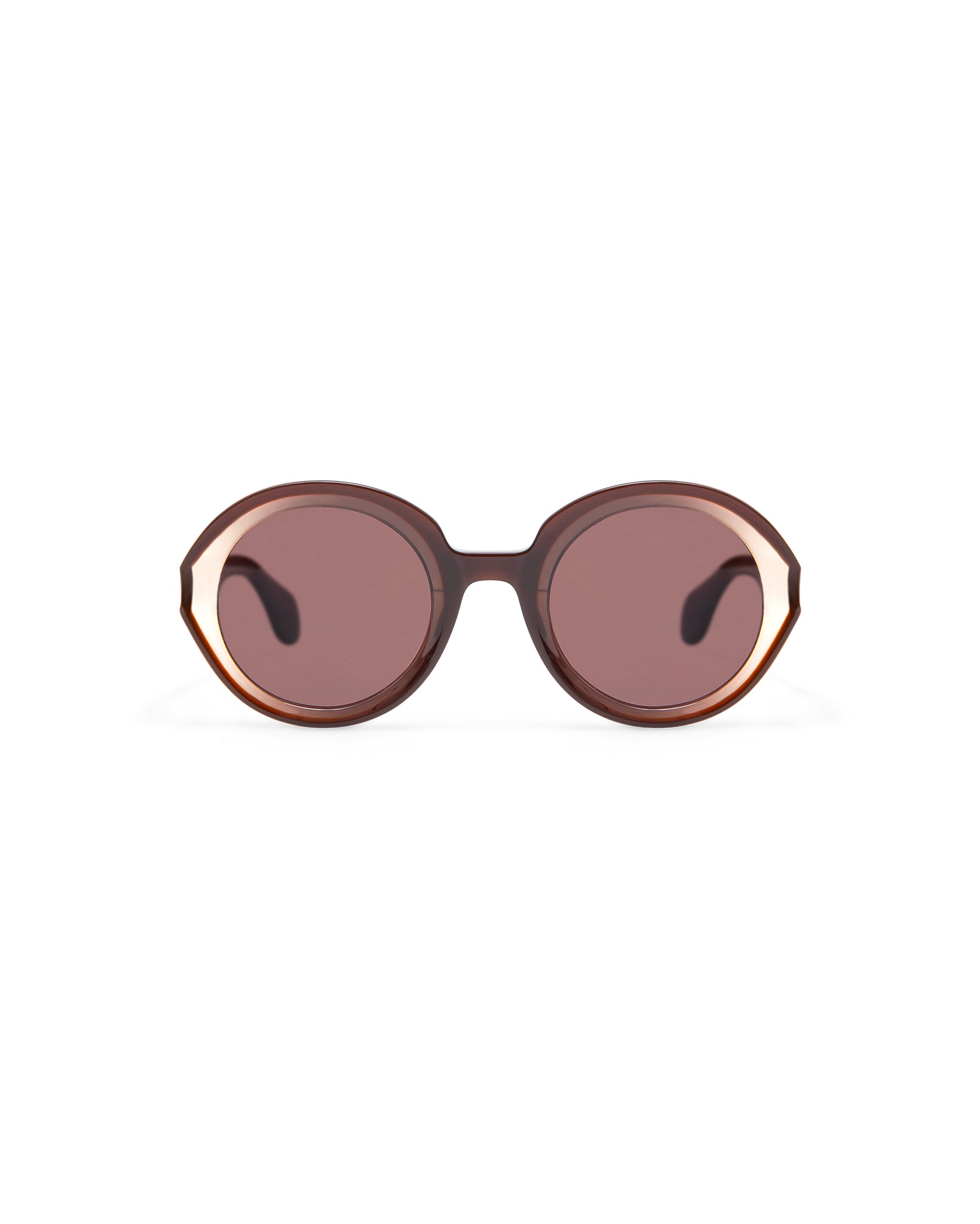 REVIVRE 46: Redondas Acetato Marrón sunglasses by GIGI STUDIOS 7924
