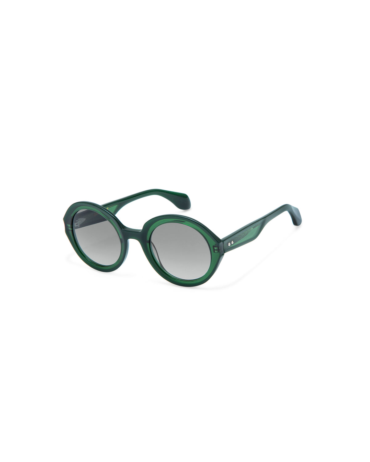 REVIVRE 46: Redondas Acetato Verde sunglasses by GIGI STUDIOS 7925