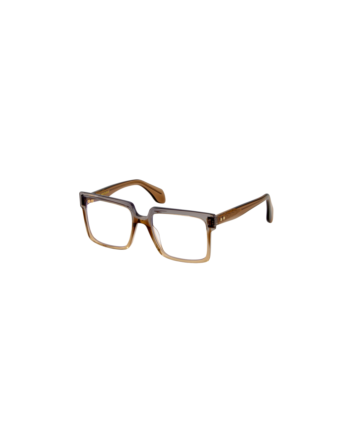 CLAIRE: Cuadrada Acetato Marrón optical glasses by GIGI STUDIOS 8743