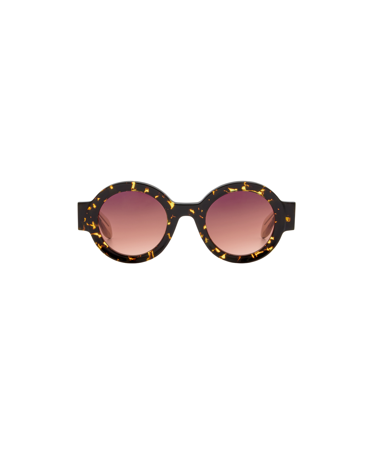 MIREA: Redondas Acetato Havana sunglasses by GIGI STUDIOS 8375