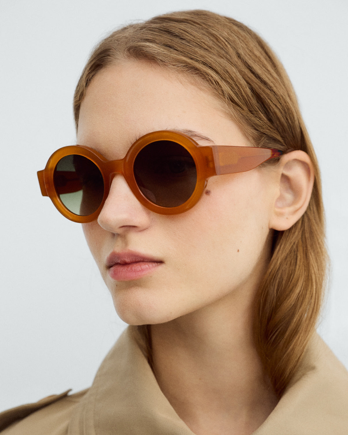 MIREA: Redondas Acetato Orange sunglasses by GIGI STUDIOS 9705