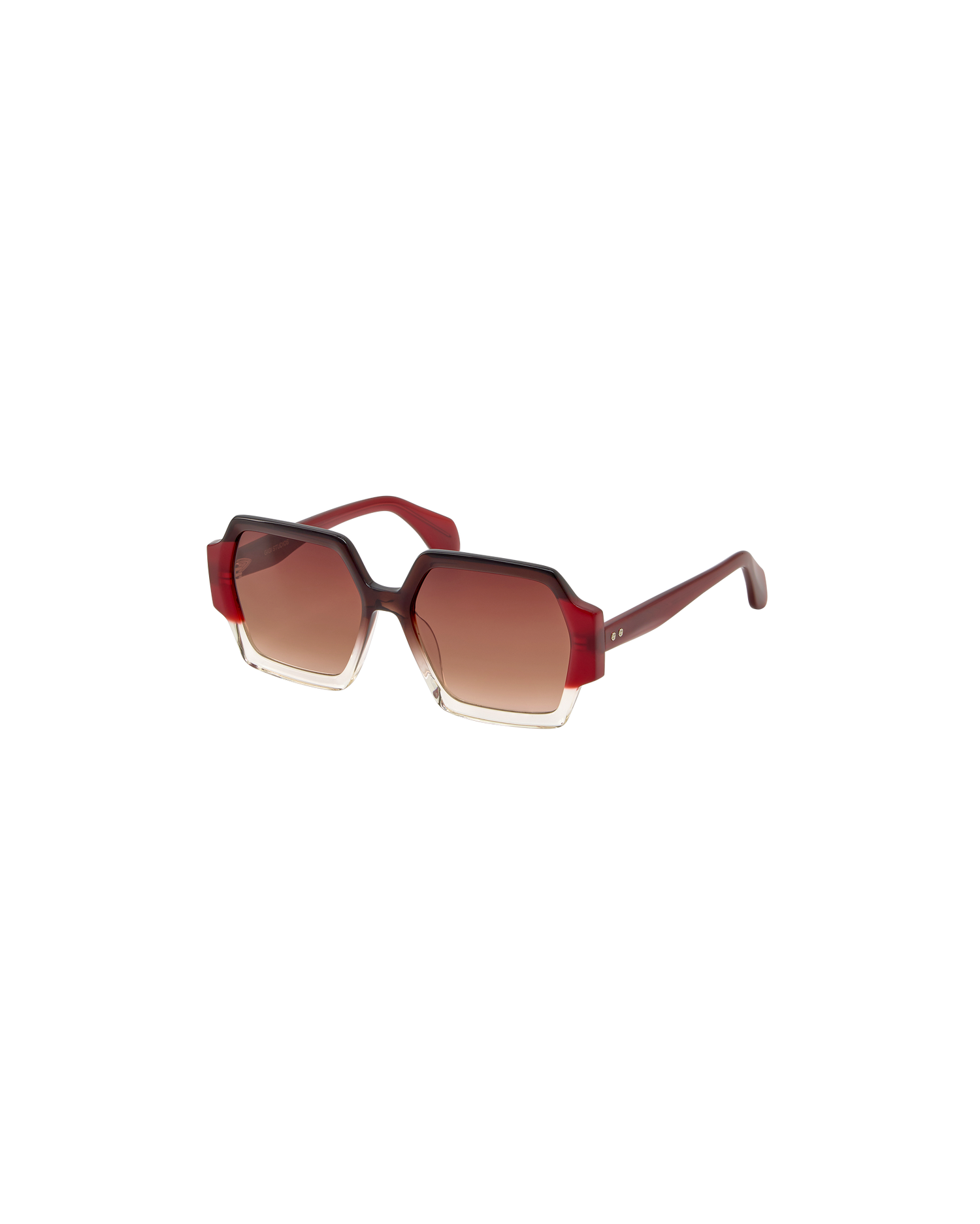 AYNE: Geométricas Acetato Marrón sunglasses by GIGI STUDIOS 8775