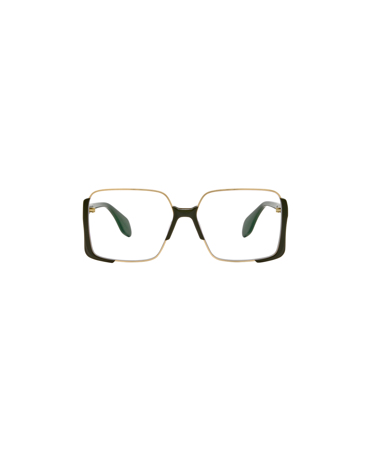 CORALIE: Cuadrada Acetato-Metal Verde optical glasses by GIGI STUDIOS 8383