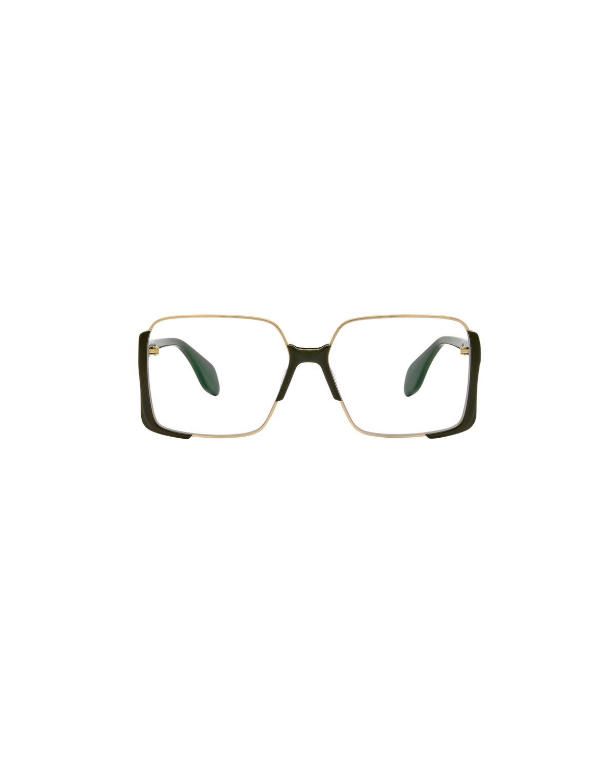 CORALIE: Cuadrada Acetato-Metal Verde optical glasses by GIGI STUDIOS 8383