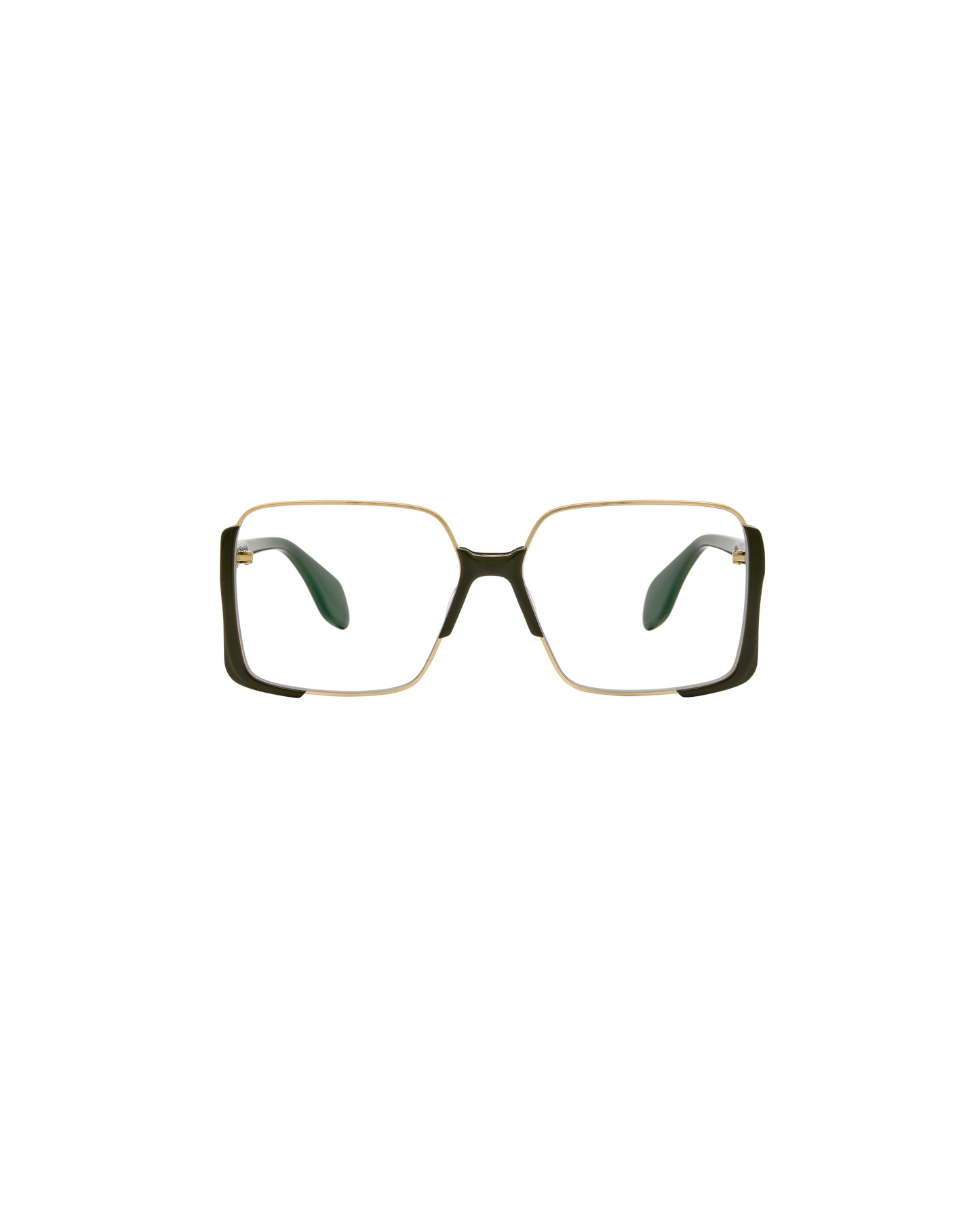 CORALIE: Cuadrada Acetato-Metal Verde optical glasses by GIGI STUDIOS 8383