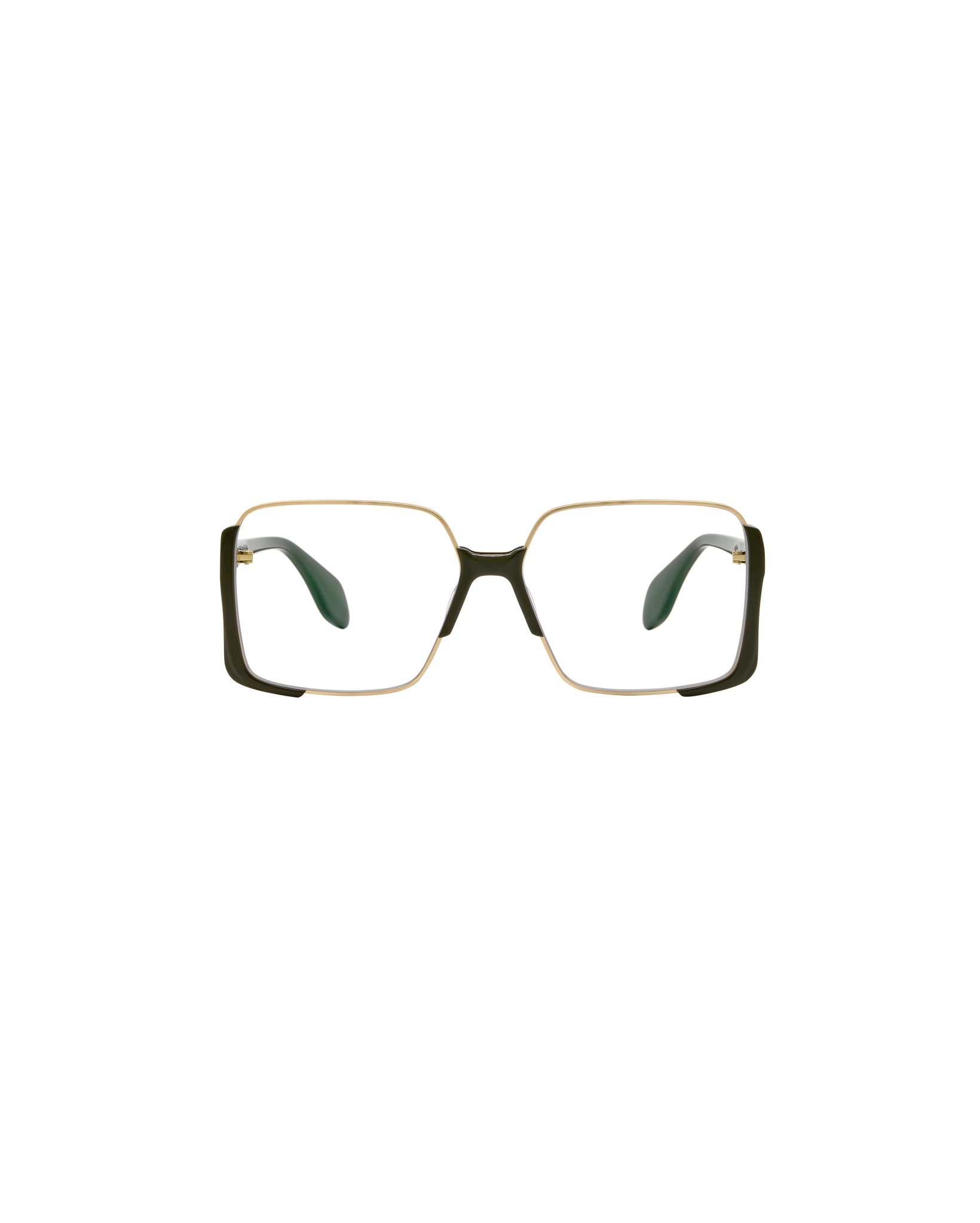 CORALIE: Cuadrada Acetato-Metal Verde optical glasses by GIGI STUDIOS 8383
