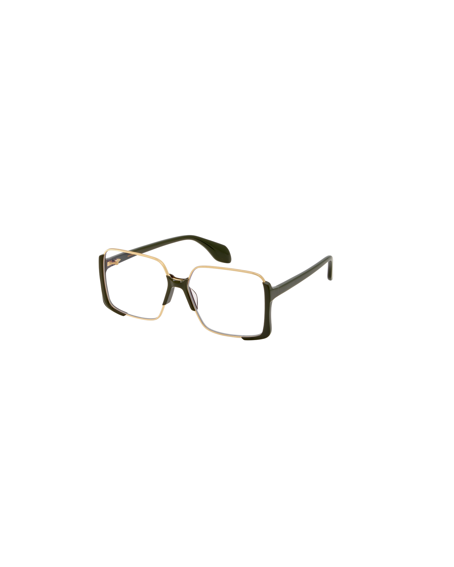 CORALIE: Cuadrada Acetato-Metal Verde optical glasses by GIGI STUDIOS 8779