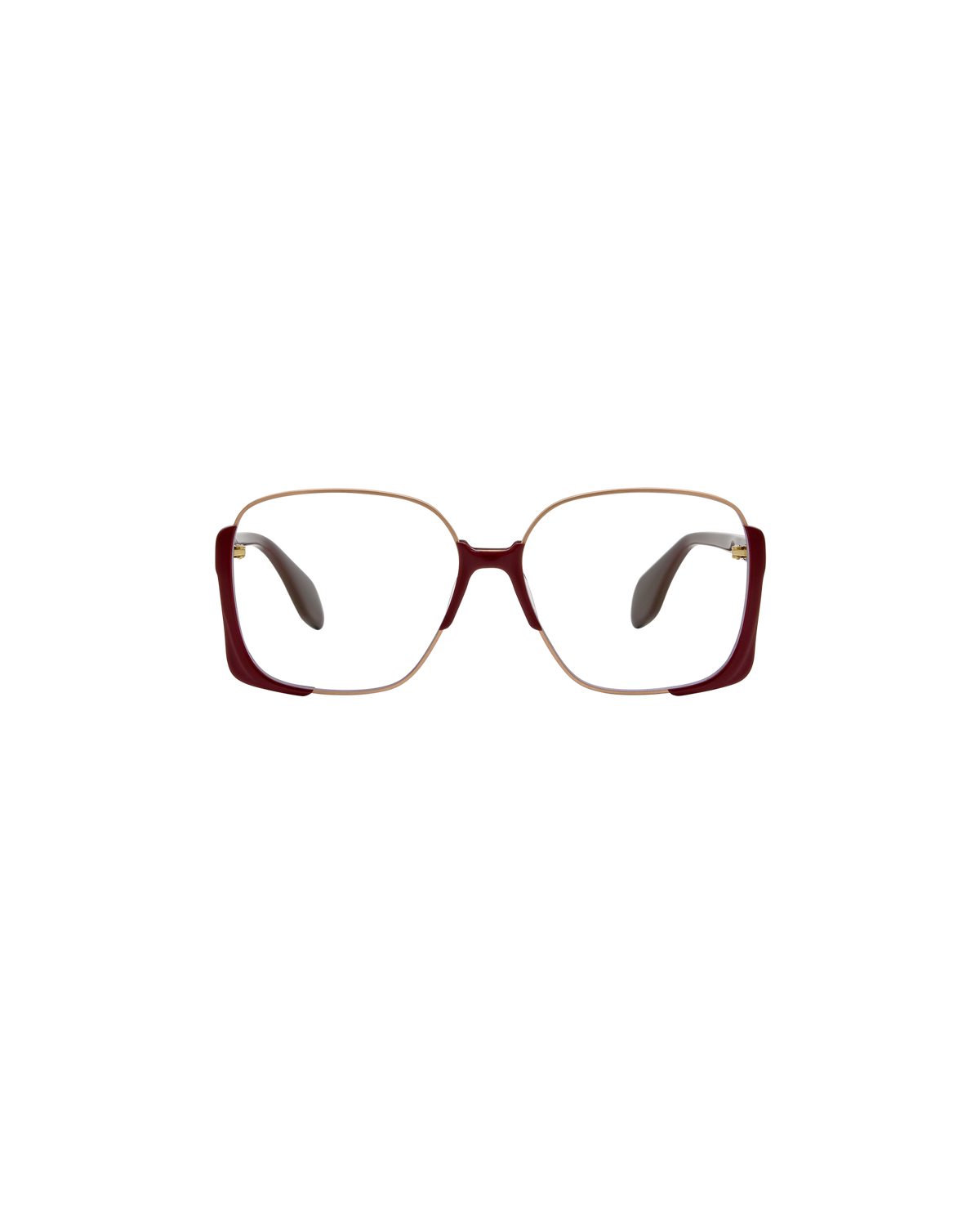 SENNA: Cuadrada Acetato-Metal Rojo optical glasses by GIGI STUDIOS 8385