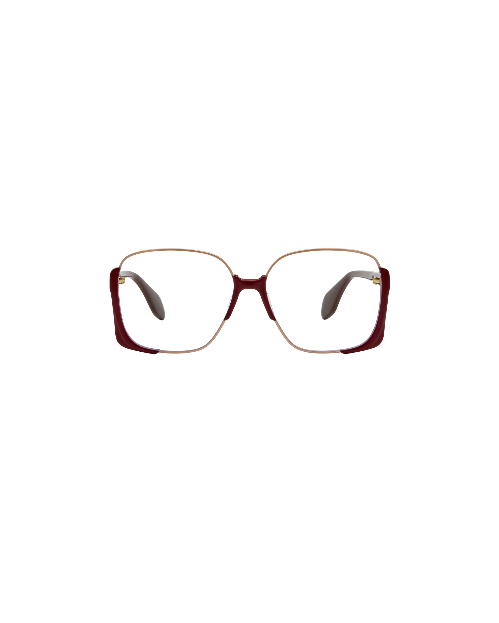 SENNA: Cuadrada Acetato-Metal Rojo optical glasses by GIGI STUDIOS 8385