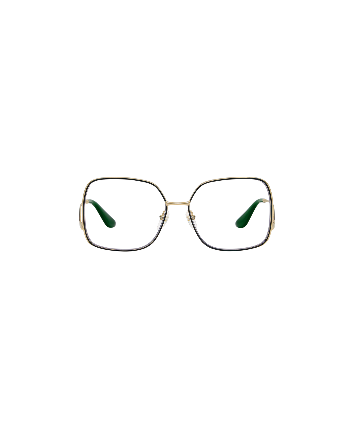 SYRA: Cuadrada Metal Verde optical glasses by GIGI STUDIOS 8397