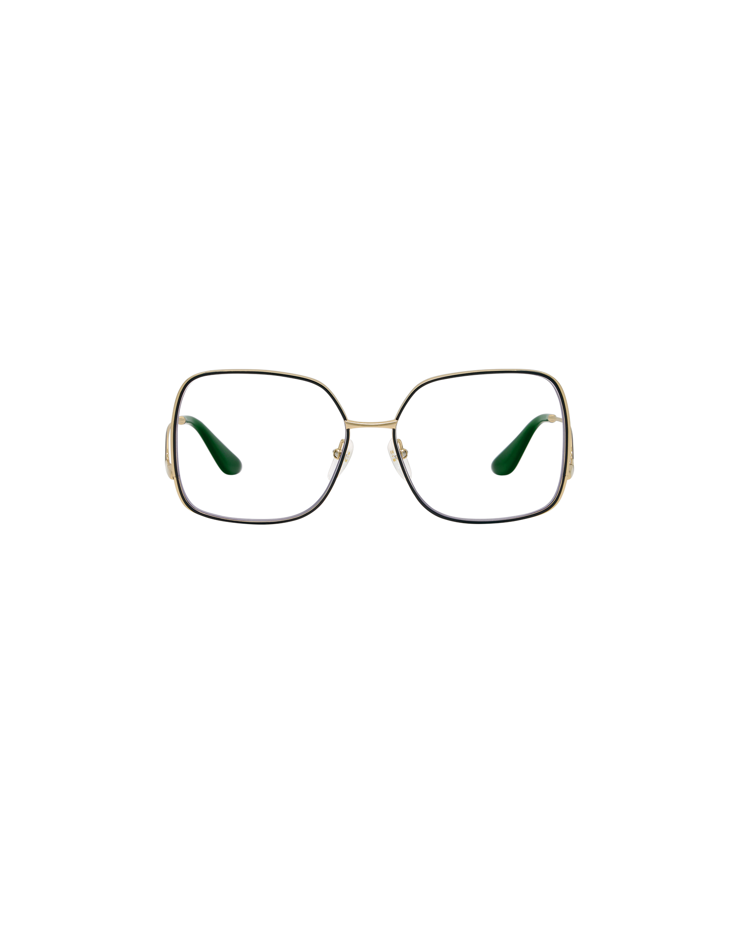 SYRA: Cuadrada Metal Verde optical glasses by GIGI STUDIOS 8397