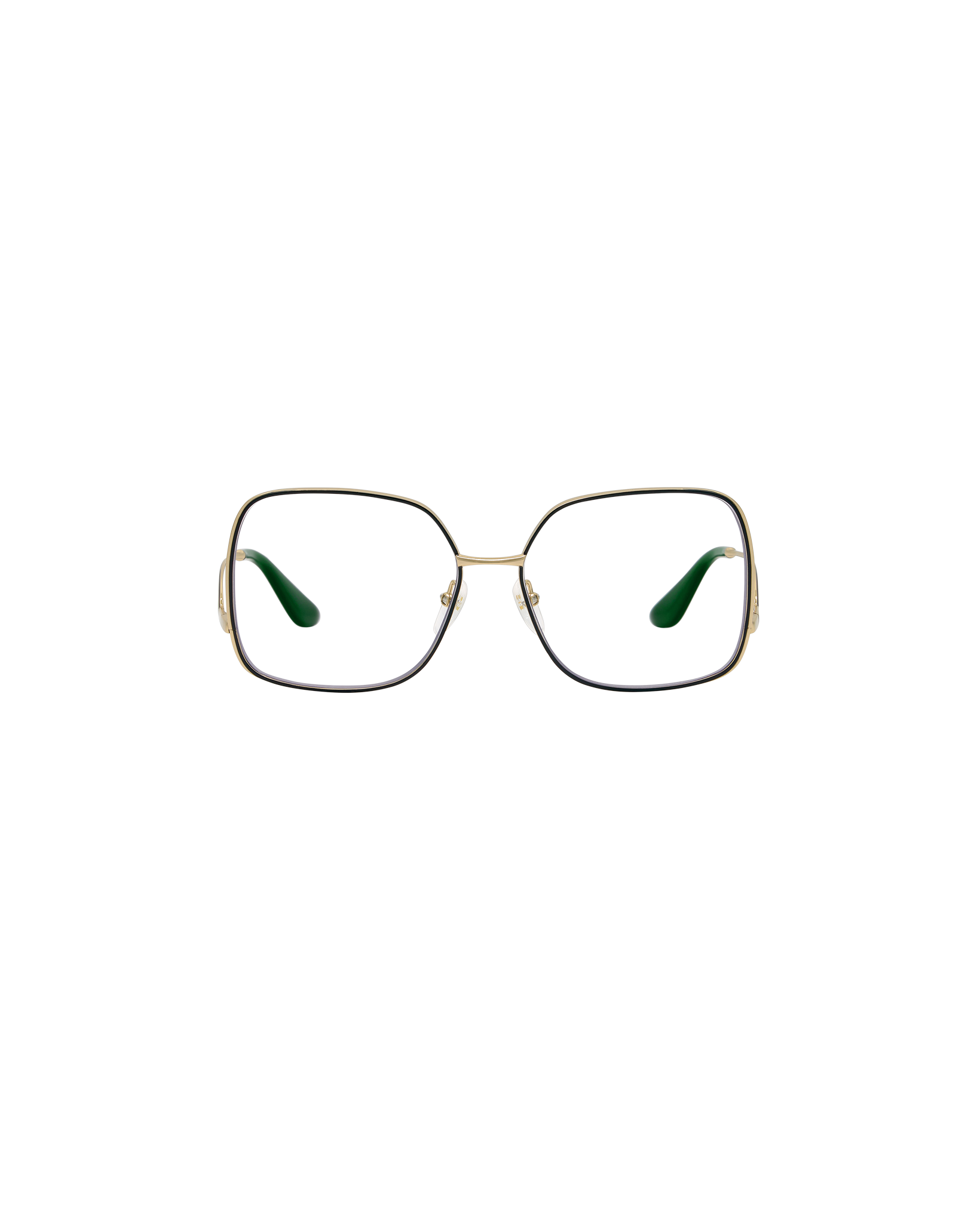 SYRA: Cuadrada Metal Verde optical glasses by GIGI STUDIOS 8397