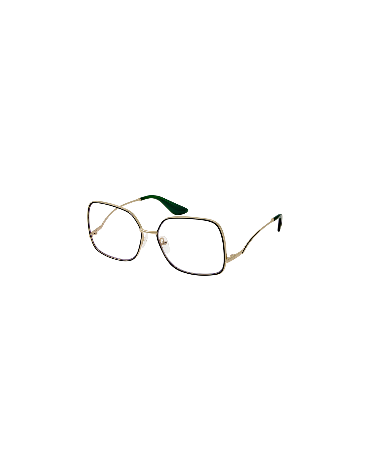 SYRA: Cuadrada Metal Verde optical glasses by GIGI STUDIOS 8793
