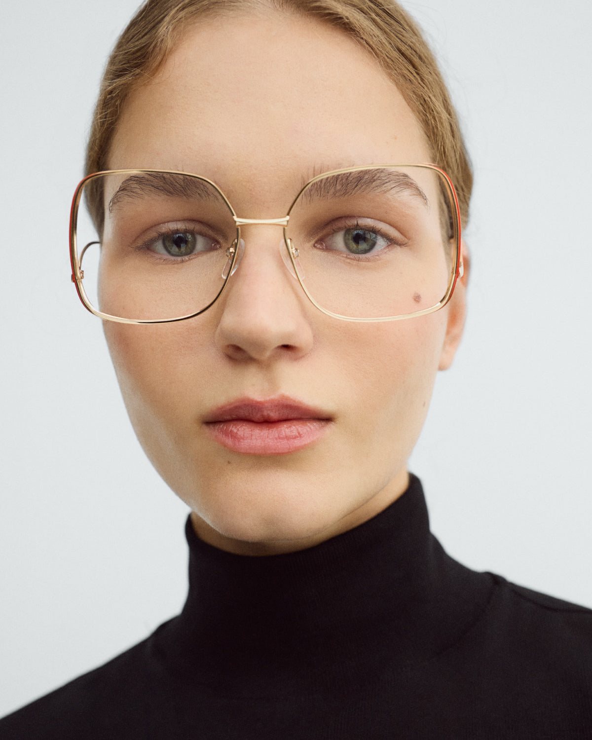 SYRA: Cuadrada Metal Orange optical glasses by GIGI STUDIOS 10065