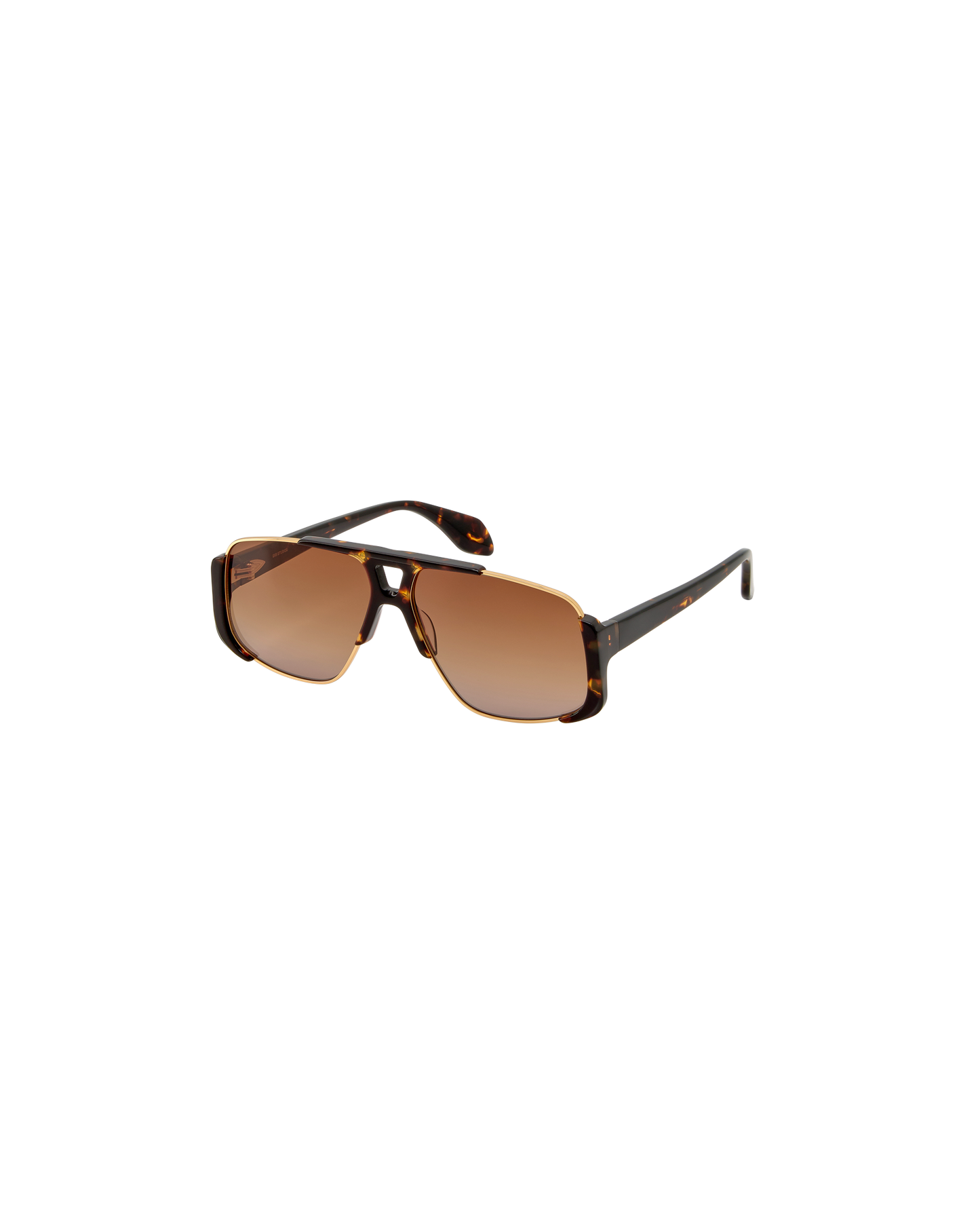 ZENA: Aviador Acetato-Metal Havana sunglasses by GIGI STUDIOS 8797