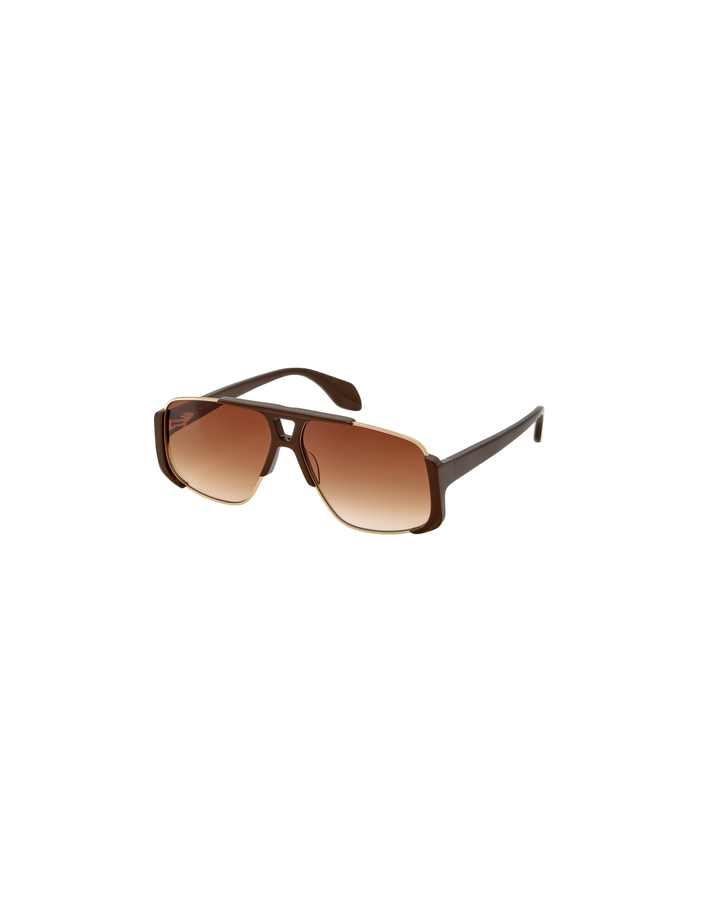 ZENA: Aviador Acetato-Metal Marrón sunglasses by GIGI STUDIOS 8798