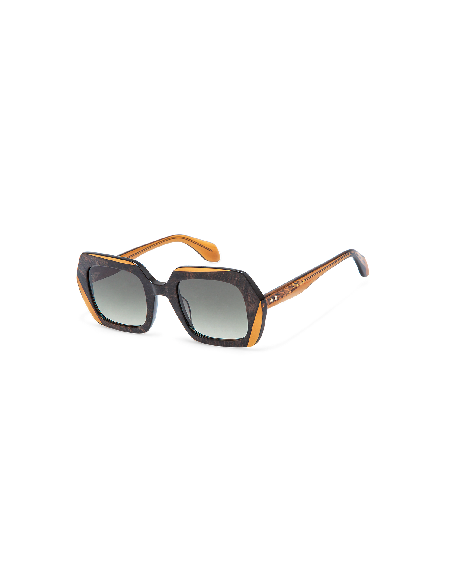 CEDAR: Geométricas Acetato Marrón sunglasses by GIGI STUDIOS 9916