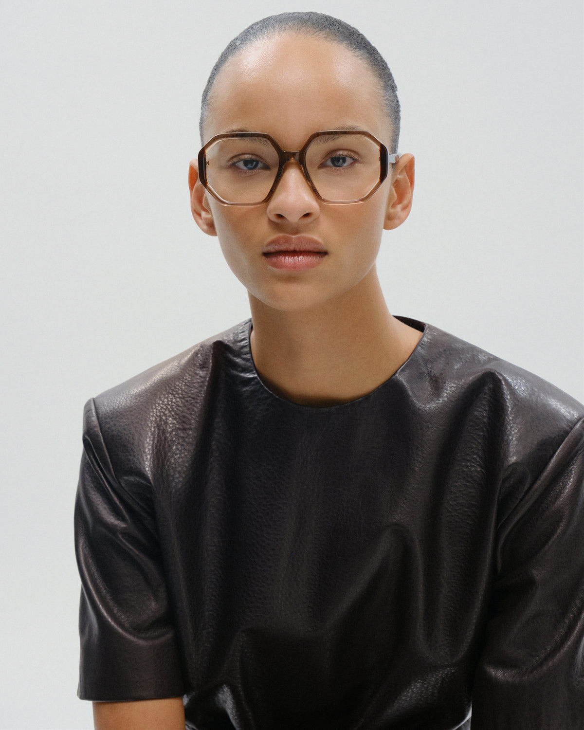 CORINA: Geométricas Acetato Marrón optical glasses by GIGI STUDIOS 11561