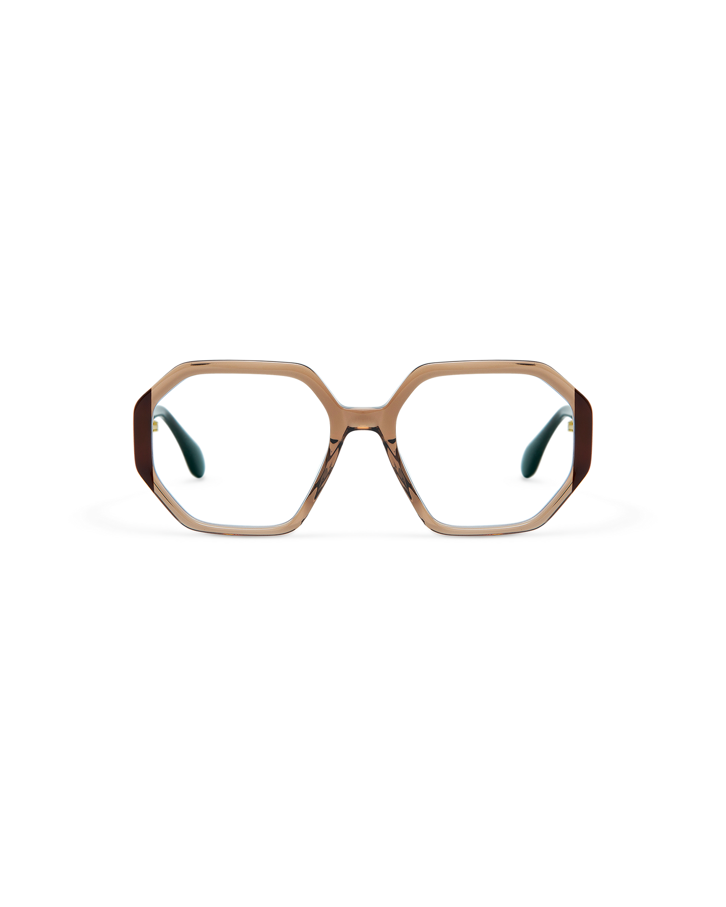 CORINA: Geométricas Acetato Marrón optical glasses by GIGI STUDIOS 10561