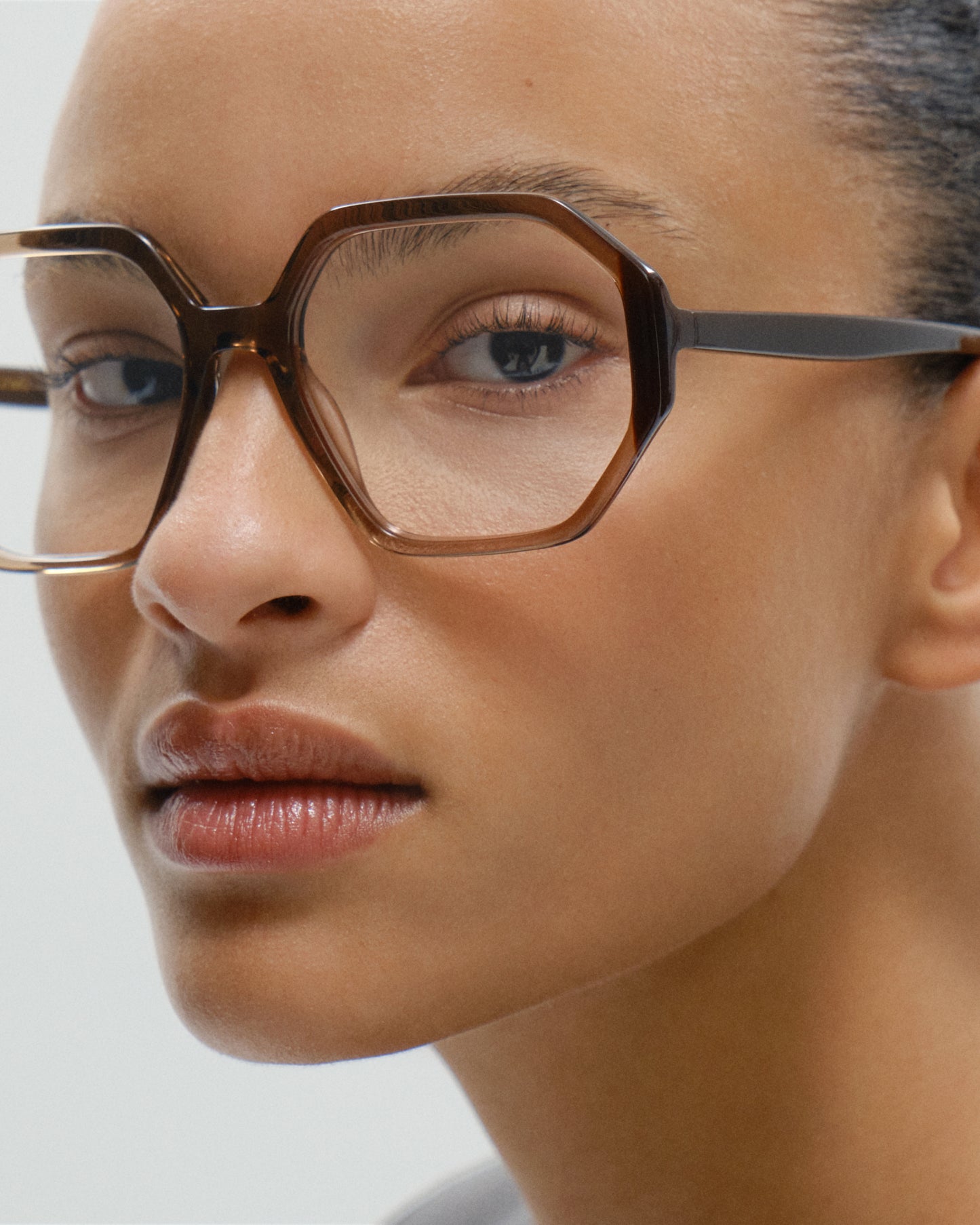 CORINA: Geométricas Acetato Marrón optical glasses by GIGI STUDIOS 11562