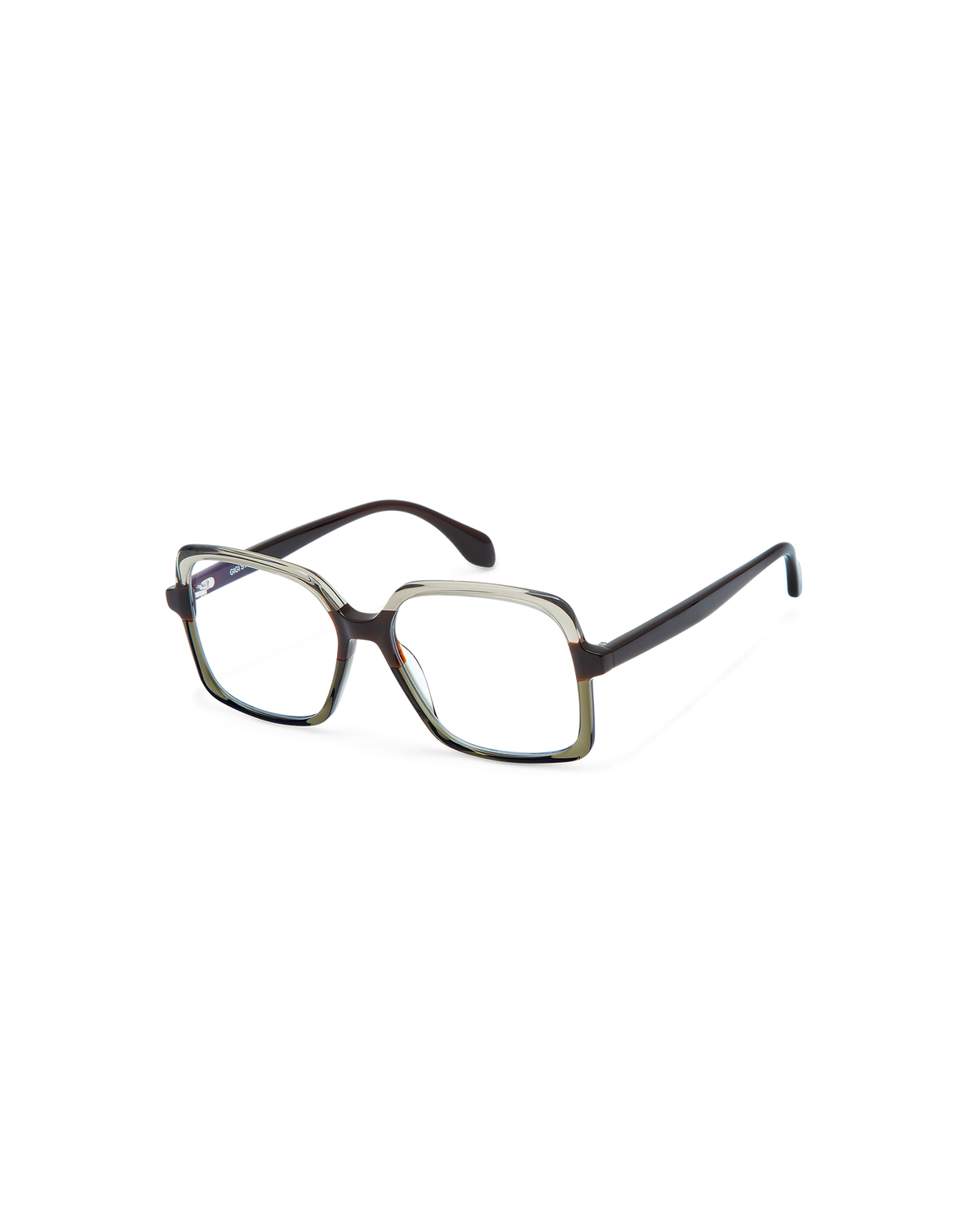 ARMINA: Cuadrada Acetato Marrón optical glasses by GIGI STUDIOS 10600