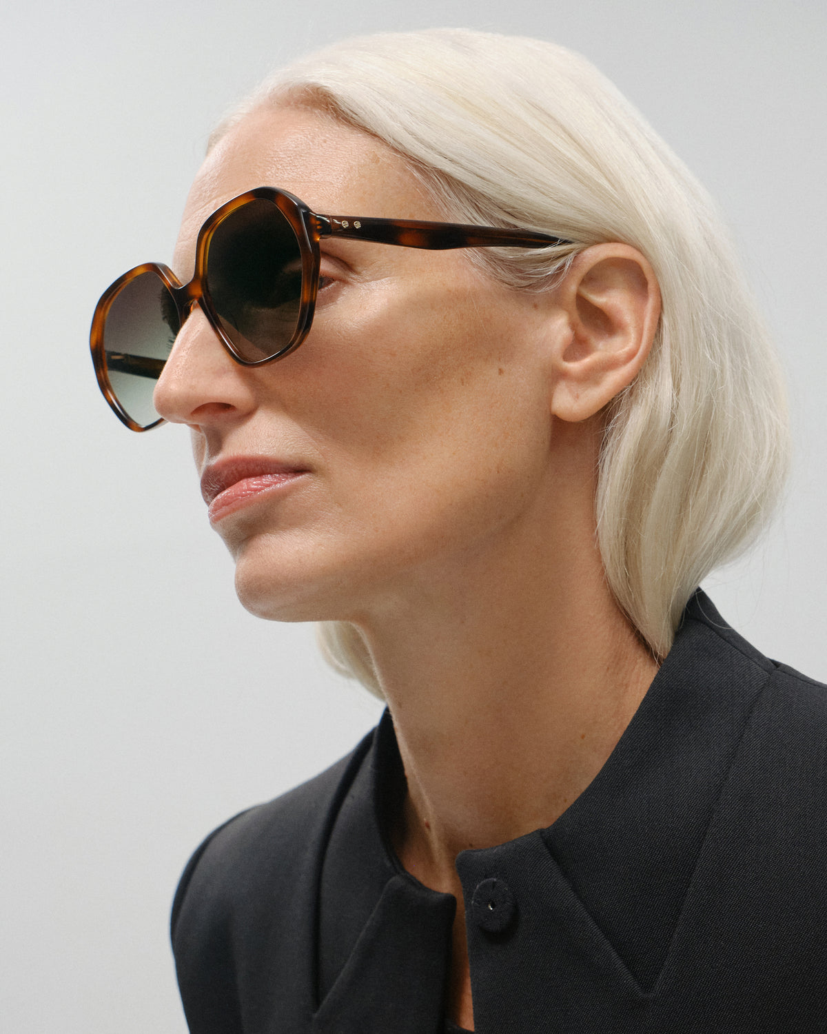 LORIEN: Geométricas Acetato Havana sunglasses by GIGI STUDIOS 11450