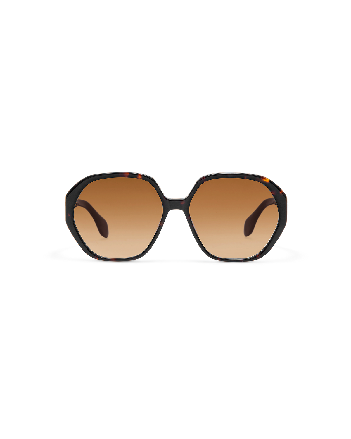 LORIEN: Geométricas Acetato Havana sunglasses by GIGI STUDIOS 10609