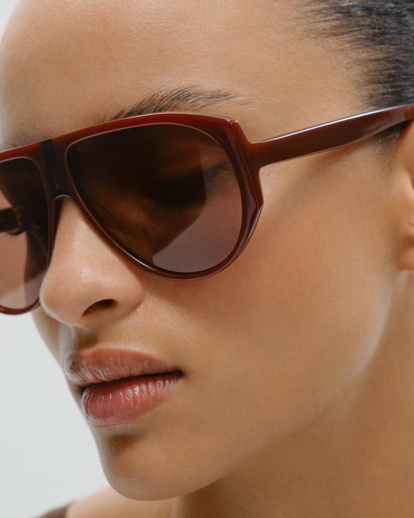 TALIAH: Aviador Acetato Rojo sunglasses by GIGI STUDIOS 11454