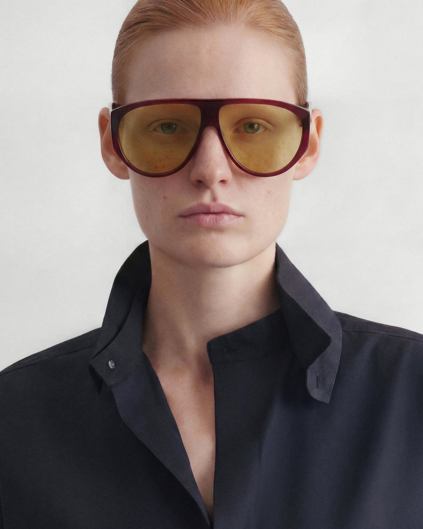 TALIAH: Aviador Acetato Rojo sunglasses by GIGI STUDIOS 12384