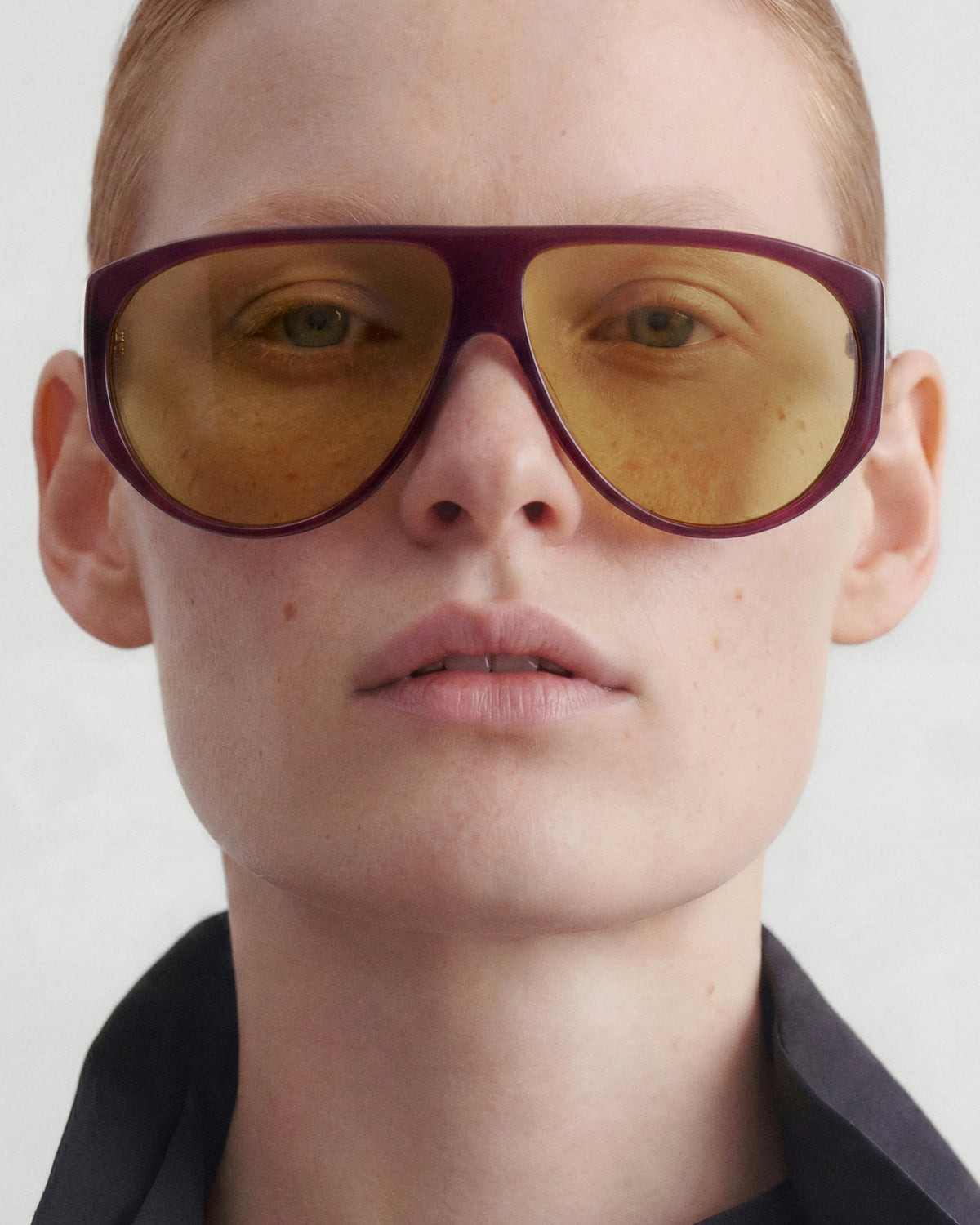 TALIAH: Aviador Acetato Rojo sunglasses by GIGI STUDIOS 12383