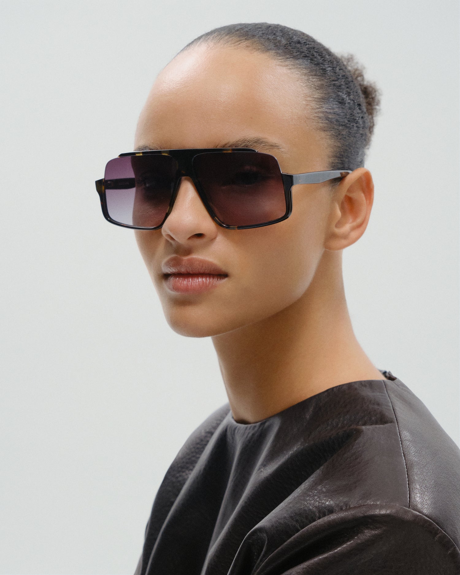 MIENNA: Aviador Acetato Havana sunglasses by GIGI STUDIOS 11455
